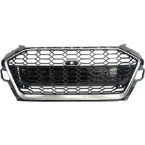 AUDI A4 B9.5 19+ (med Kamera) Honeycomb Krom/Svart Sportgrill RS-Look DIEDERICHS